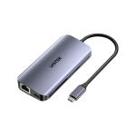 Unitek 8-in-1 5Gbps USB Multi-Port Hub with USB-C Connector - Space Grey Includes 2x USB-A 3.0 Ports - 2x HDMI 4K60Hz Ports - SD/Micro SD - Gigabit Ethernet Port - Supports 100W PD