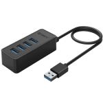 Orico 4 Port High Speed USB 3.0 HUB for Windows, Linux, Mac (W5P-U3) BLACK
