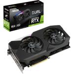 ASUS DUAL GeForce RTX 3070 V2 LHR 8GB GDDR6, PCIE 4.0, 2X Fan, Upto 1755MHz, 2.7 Slot, 3XDP, 2XHDMI, 267mm Length, Max 4 Display Out, 2X 8 Pin Power, 750W Or Higher PSU Recommended