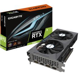 Gigabyte GeForce RTX 3060 Eagle OC 2.0 LHR Graphics Card 12GB GDDR6, PCIE 4.0, 2X Fan, Upto 1807MHz, 2.2 Slot, 2X Display Port, 2X HDMI, 242mm Length, Max 4 Display Out, 1X8 Pin Power, 550W Or Higher PSU Recommended