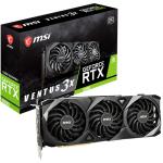 MSI NVIDIA GeForce RTX 3090 VENTUS 3X 24G OC 24G GDDR6X Graphics Card Triple Fan - Max 4 Displays - Up to 1725MHz - 3x DisplayPort - 1x HDMI - 2.2 Slots - 305mm Length - PCIe 4.0 - 2x 8 Pin Power - 750W or Higher PSU Recommended