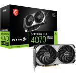 MSI NVIDIA GeForce RTX 4070 SUPER VENTUS 2X 12GB OC GDDR6X Graphics Card 2 Slot - 1x 16 Pin Power (2 x 8 Pin Power Adapter Included) - Minimum 650W PSU