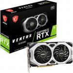 MSI NVIDIA GeForce RTX 2060 VENTUS GP OC 6GB GDDR6 Graphics Card Dual Fan - Max 4 Displays - Up to 1710MHz - 3x DisplayPort - 1x HDMI - 2 Slot - 231mm Length - 1x 8 Pin Power - 500W or Higher PSU Recommended