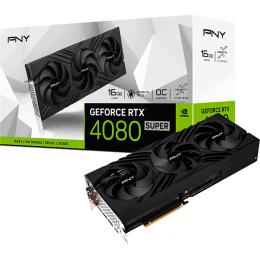 PNY NVIDIA Geforce RTX 4080 SUPER 16GB GDDR6X VERTO Overclocked Graphics Card 3 Slot - 1x 16 Pin Power (3 x8 Pin Power Adapter Included) - Minimum 750W PSU