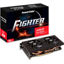 Powercolor Fighter AMD Radeon RX 7600 XT 16GB GDDR6 Graphics Card 2 Slot - 1x 8 Pin Power - Minimum 600W PSU