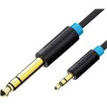 Vention BABBH  3.5mm TRS Male to 6.35mm Male Audio Cable 2M Black