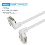 Vention IBOWG Cat6A UTP Patch Cable - 1.5m - White Rotate Right Angle - Slim Type