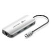 Vention 6-in-1 USB-C Docking Station - Gray Aluminum Alloy Type HDMI / USB 3.0 x3 / RJ45 / PD - 0.15m Vention 6-in-1 USB-C Docking Station - Gray Aluminum Alloy Type HDMI / USB 3.0 x3 / RJ45 / PD - 0.15m