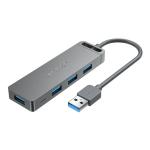 Vention 5-in-1 USB 3.0 Hub with Power Supply - Black 4 Port USB 3.0 - 0.15m