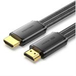 Vention ALKBH HDMI 2.1 HDMI Cable - 2m - Black Flat - Nylon braided - 8K 60Hz