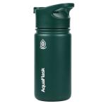 AquaFlask Original 414 mL (14oz) Water Bottle - Moss Green , Keeps Drinks Cold for 24 Hours, Keeps Drinks Hot for 12 Hours, Double-walled stainless steel, BPA Free, Durable, Leak-Proof and Eco-Friendly, Designed in California
