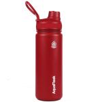 AquaFlask Original 532 mL (18oz) Water Bottle - Cherry Red , Keeps Drinks Cold for 24 Hours, Keeps Drinks Hot for 12 Hours, Double-walled stainless steel, BPA Free, Durable, Leak-Proof and Eco-Friendly, Designed in California