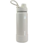 AquaFlask Earth 532 mL (18oz) Water Bottle - Fossil Grey , Durable, Leak-Proof and Eco-Friendly, Keeps Drinks Cold for 24 Hours, Keeps Drinks Hot for 12 Hours, Double-walled stainless steel, BPA Free, Designed in California