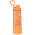 AquaFlask IL Terrazzo 532 mL (18oz) Water Bottle - Cantaloupe , Keeps Drinks Cold for 24 Hours, Keeps Drinks Hot for 12 Hours, Double-walled stainless steel, BPA Free, Durable, Leak-Proof and Eco-Friendly, Designed in California