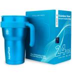 AquaFlask Stellar Mug 710mL (24oz) - Malibu Blue , Crafted for Hot Beverages, Leak-Proof