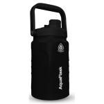 AquaFlask Growler 2.48 L (84oz) Water Bottles - Space Black , Keeps Drinks Cold for 24 Hours, Keeps Drinks Hot for 12 Hours, Double-walled stainless steel, BPA Free, Durable, Leak-Proof and Eco-Friendly, Designed in California