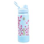 AquaFlask Sakura 2 532mL (18oz) Water Bottle - Blue , Durable, Leak-Proof and Eco-Friendly