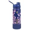 AquaFlask Sakura 2 532mL (18oz) Water Bottle - Navy , Keeps Drinks Cold for 24 Hours, Keeps Drinks Hot for 12 Hours, Double-walled stainless steel, BPA Free, Durable, Leak-Proof and Eco-Friendly, Designed in California AquaFlask Sakura 2 532mL (18oz) Water Bottle - Navy , Keeps Drinks Cold for 24 Hours, Keeps Drinks Hot for 12 Hours, Double-walled stainless steel, BPA Free, Durable, Leak-Proof and Eco-Friendly, Designed in California