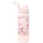 AquaFlask Sakura 2 532mL (18oz) Water Bottle - Pink , Keeps Drinks Cold for 24 Hours, Keeps Drinks Hot for 12 Hours, Double-walled stainless steel, BPA Free, Durable, Leak-Proof and Eco-Friendly, Designed in California