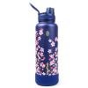 AquaFlask Sakura 2 1.18L (40oz) Water Bottle - Navy , Keeps Drinks Cold for 24 Hours, Keeps Drinks Hot for 12 Hours, Double-walled stainless steel, BPA Free, Durable, Leak-Proof and Eco-Friendly, Designed in California AquaFlask Sakura 2 1.18L (40oz) Water Bottle - Navy , Keeps Drinks Cold for 24 Hours, Keeps Drinks Hot for 12 Hours, Double-walled stainless steel, BPA Free, Durable, Leak-Proof and Eco-Friendly, Designed in California