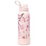 AquaFlask Sakura 2 1.18L (40oz) Water Bottle - Pink , Keeps Drinks Cold for 24 Hours, Keeps Drinks Hot for 12 Hours, Double-walled stainless steel, BPA Free, Durable, Leak-Proof and Eco-Friendly, Designed in California