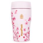 AquaFlask Sakura Slate Cup 355mL (12oz) Water Bottle - Pink , Keeps Drinks Cold for 24 Hours, Keeps Drinks Hot for 12 Hours, Double-Walled stainless steel, Ice cube Compatible, BPA Free, Dishwasher Safe, Durable, Leak-Proof and Eco-Friendly