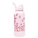 AquaFlask Sakura 2 946 mL (32oz) Water Bottle - Pink , Keeps Drinks Cold for 24 Hours, Keeps Drinks Hot for 12 Hours, Double-walled stainless steel, BPA Free, Durable, Leak-Proof and Eco-Friendly, Designed in California