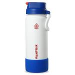 AquaFlask Kids FlipSip 532 mL (18oz) Water Bottle - Parker , Keeps Drinks Cold for 24 Hours, Keeps Drinks Hot for 12 Hours, Double-walled stainless steel, BPA Free, Durable, Leak-Proof and Eco-Friendly, Designed in California