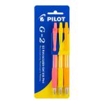 Pilot G2 Gel Pen Fine Neon RYA - Pack of 3