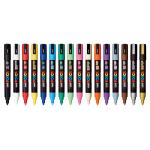 Uni Posca PC-5M Water-based Paint Marker Assorted Bullet Medium 1.8-2.5mm - Pack of 16