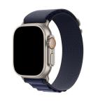 49mm/46mm/45mm/44mm - Navy Blue Nylon Strap for Apple Watch , Compatible with Apple Watch Ultra 1&2, Series 10/9/8/7/6/SE/5/4/3/2/1