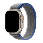 49mm/46mm/45mm/44mm - Blue/Grey Nylon Sport Strap for Apple Watch , Compatible with Apple Watch Ultra 1&2, Series 10/9/8/7/6/SE/5/4/3/2/1