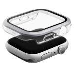 Uniq Apple Watch Series 10 42mm Voute Watch Case - Silver , 9H Curved Tempered Glass Screen Protector , Slim PC bumper