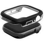 Uniq Apple Watch Series 10 42mm Voute Watch Case - Black , 9H Curved Tempered Glass Screen Protector , Slim PC bumper