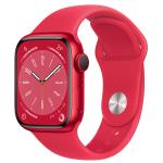 Apple Watch Series 8 (GPS + Cellular) 41mm - (PRODUCT)RED Aluminium Case with (PRODUCT)RED Sport Band - Regular - Crash & Fall Detection - ECG (Electrocardiogram) - Heart Rate & Blood Oxygen Monitoring - Apple Pay