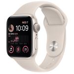 Apple Watch SE (2nd gen) GPS 40mm Starlight Aluminium Case with Starlight Sport Band - Regular - Crash and Fall Detection, Dual-core S8 Processor, 50m Water resistance, Emergency SOS