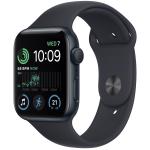 Apple Watch SE (2nd gen) GPS 44mm Midnight Aluminium Case with Midnight Sport Band - Regular - Crash and Fall Detection, Dual-core S8 Processor, 50m Water resistance, Emergency SOS
