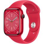 Apple Watch Series 8 (GPS) 45mm - PRODUCT(RED) Aluminium Case with PRODUCT(RED) Sport Band - Regular - Crash & Fall Detection - ECG (Electrocardiogram) - Heart Rate & Blood Oxygen Monitoring - Apple Pay