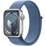 Apple Watch Series 9 (GPS) 41mm - Silver Aluminium Case with Winter Blue Sport Loop