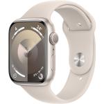 Apple Watch Series 9 (GPS) 45mm - Starlight Aluminium Case with Starlight Sport Band - M/L (Fits 160mm - 210mm Wrists)