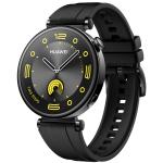 Huawei Watch GT 4 41mm Smart Watch - Black with Stainless Steel Case and Black Fluororubber Strap 1.32" AMOLED Display - Up to 1 week Battery Life - Built in GPS - 5 ATM Water Resistant - Heart Rate / Sleep / Stress Monitoring - Bluetooth C