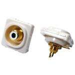 AMDEX FP-RCASC-WH White RCA to Solder Connector Gold Plated