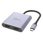 Cruxtec CT2H-4K-SG USB-C to 2x HDMI Adaptor - Providing Dual HDMI Outputs up to 4K/60Hz