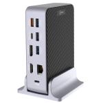 Cruxtec CDK15-BK USB-C 100W 15-in-1 Universal docking station - Support 2 Display up to 4K/60hz ( 100W PD needs dedicated AC Power adaptor to Support )