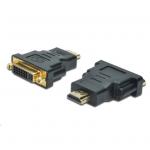 Digitus AK-330505-000-S HDMI Type A (M) to DVI-D, (24+5) (F) Adapter Moulded Black Supports 1080p with 60 Hz
