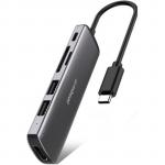 mbeat MB-UCD-X6  Elite X6 6-in-1 Multifunction USB-C Hub with USB-C PD 60W,  HDMI, SD, MicroSD and USB 3.0