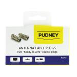 PUDNEY P3503 Coaxial Plugs RG59 Metal - 2 Pack
