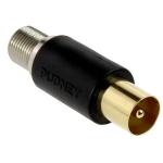 PUDNEY P3506 Coaxial Plug to F Socket Adapter