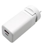 Switchwerk Type-C PD Charger 45W GAN Quick Charge Dual Port USB-C & USB-A Power Adapter AUS/NZ Standard Power Delivery, Design for Any Power delivery device (US + AU/NZ Plugs)