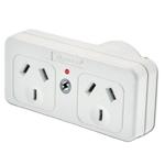 Sansai PAD-017LS Surged Double Adapter - Left